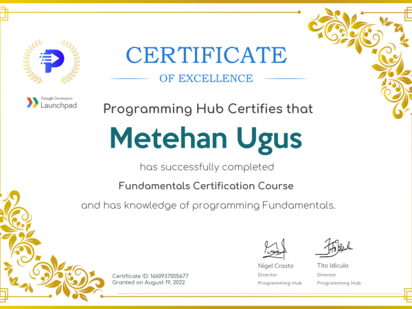 Programming Fundamentals